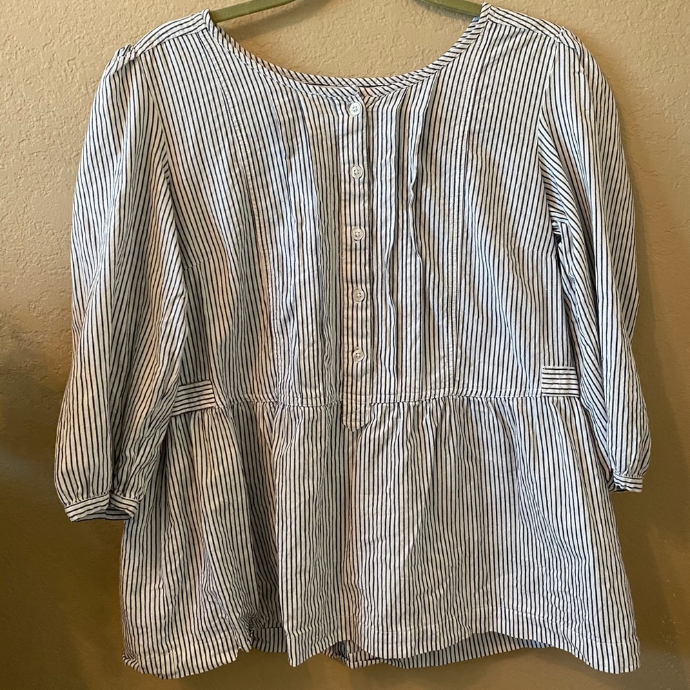 Pin striped peplum top